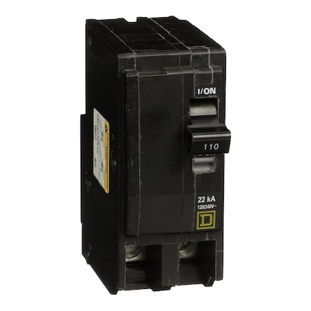 Miniature Circuit Breaker, QO Series, 110A, 2 Pole, 120/240V AC, 22kA at 120/240V AC MPN:QO2110VH