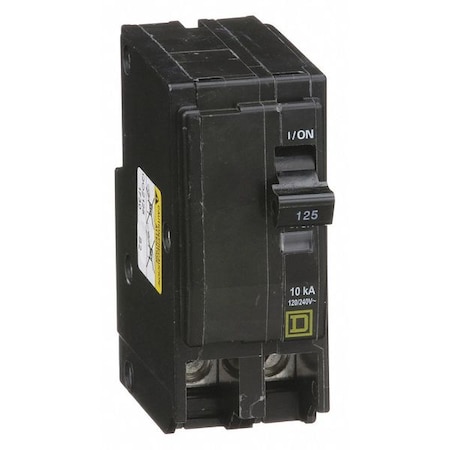 Miniature Circuit Breaker, QO Series, 125A, 2 Pole, 120/240V AC, 10kA at 120/240V AC MPN:QO2125