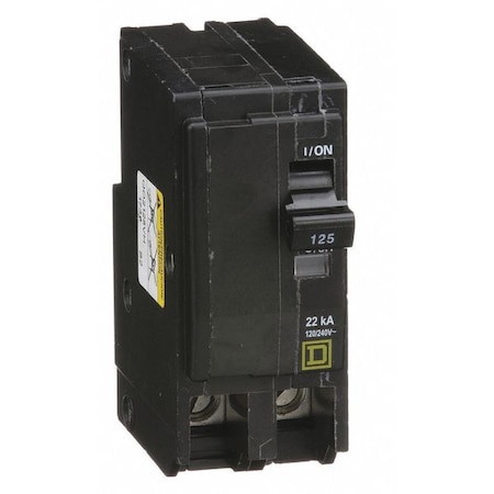 Miniature Circuit Breaker, QO Series, 125A, 2 Pole, 120/240V AC, 22kA at 120/240V AC MPN:QO2125VH