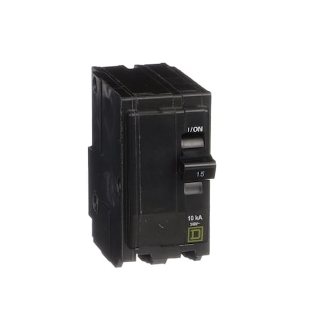 Miniature Circuit Breaker, 15A, 2 Pole, 120/240V AC, 10kA 120 V AC MPN:QO215H5237