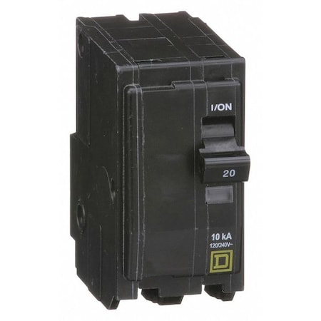 Miniature Circuit Breaker, QO Series, 20A, 2 Pole, 120/240V AC, 10kA at 120/240V AC MPN:QO220