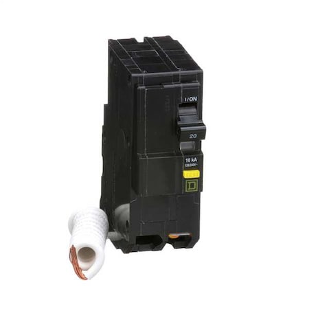 Miniature Circuit Breaker, QO Series, 20A, 2 Pole, 120/240V AC, 10kA at 120/240V AC, A Curve MPN:QO220GFI