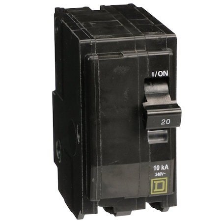 Miniature Circuit Breaker, QO Series, 20A, 2 Pole, 240V AC, 10kA at 120/240V AC MPN:QO220H
