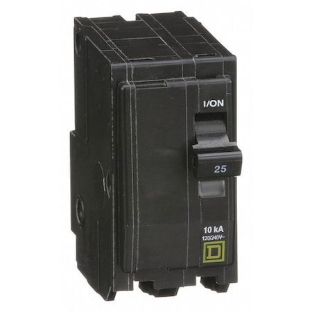 Miniature Circuit Breaker, QO Series, 25A, 2 Pole, 120/240V AC, 10kA at 120/240V AC MPN:QO225