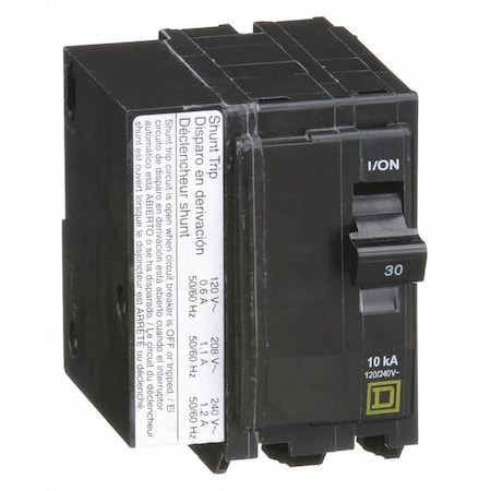 Miniature Circuit Breaker, QO Series, 30A, 2 Pole, 120/240V AC, 10kA at 120/240V AC MPN:QO2301021