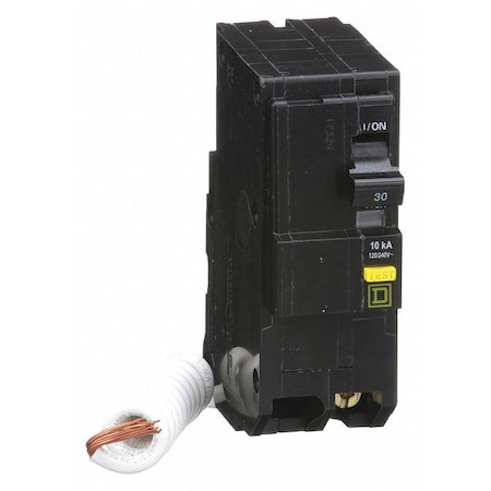 Miniature Circuit Breaker, QO Series, 30A, 2 Pole, 120/240V AC, 10kA at 120/240V AC, A Curve MPN:QO230GFI