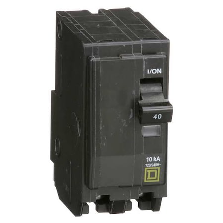 Miniature Circuit Breaker, QO Series, 40A, 2 Pole, 120/240V AC, 10kA at 120/240V AC MPN:QO240