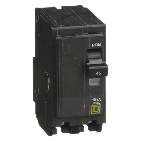 Miniature Circuit Breaker, QO Series, 45A, 2 Pole, 120/240V AC, 10kA at 120/240V AC MPN:QO245