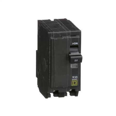 Miniature Circuit Breaker, QO Series, 50A, 2 Pole, 120/240V AC, 10kA at 120/240V AC MPN:QO250