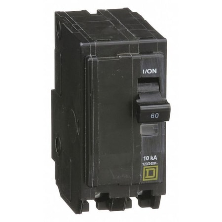 Miniature Circuit Breaker, QO Series, 60A, 2 Pole, 120/240V AC, 10kA at 120/240V AC MPN:QO260