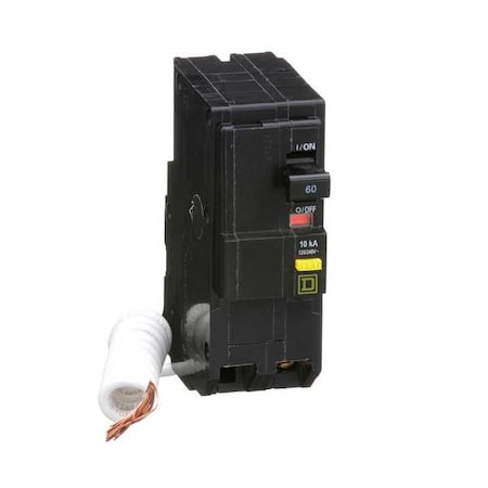 Miniature Circuit Breaker, QO Series, 60A, 2 Pole, 120/240V AC, 10kA at 120/240V AC, A Curve MPN:QO260GFI