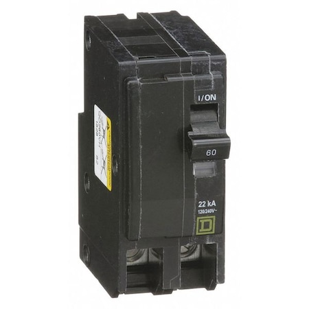 Miniature Circuit Breaker, QO Series, 60A, 2 Pole, 120/240V AC, 22kA at 120/240V AC MPN:QO260VH