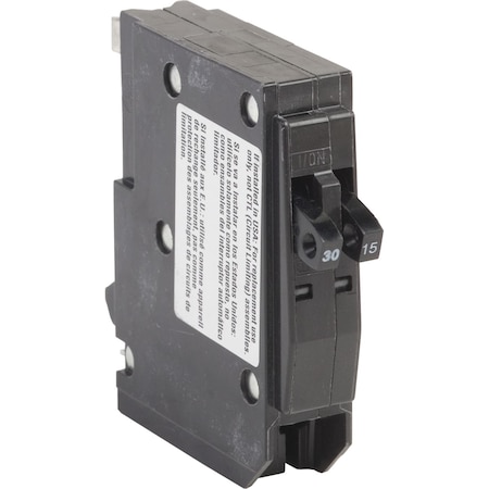Miniature Circuit Breaker, QO Series, 15A, 1x1, 1x1 Pole, 240V AC, 10kA at 120/240V AC MPN:QO3015
