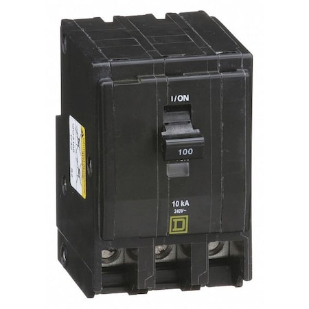 Miniature Circuit Breaker, QO Series, 100A, 3 Pole, 120/240V AC, 10kA at 120/240V AC MPN:QO3100