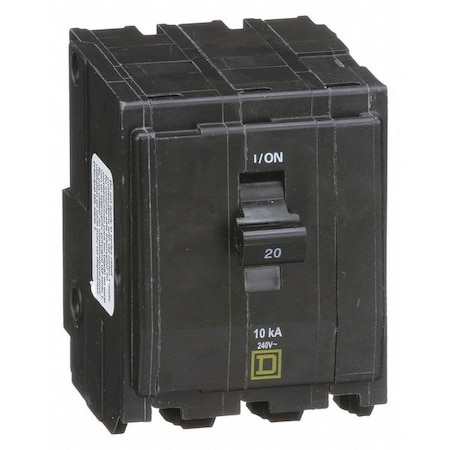 Miniature Circuit Breaker, QO Series, 20A, 3 Pole, 120/240V AC, 10kA at 120/240V AC MPN:QO320
