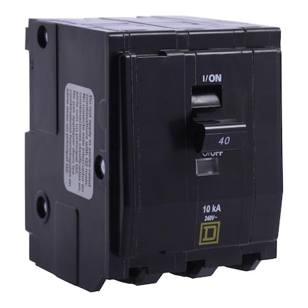 Miniature Circuit Breaker, QO Series, 50A, 3 Pole, 240V AC, 10kA at 120/240V AC MPN:QO3505238