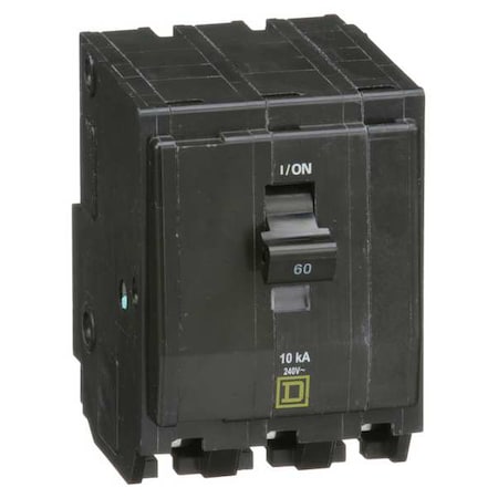 Miniature Circuit Breaker, QO Series, 60A, 3 Pole, 120/240V AC, 10kA at 120/240V AC MPN:QO360