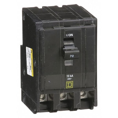 Miniature Circuit Breaker, QO Series, 70A, 3 Pole, 120/240V AC, 10kA at 120/240V AC MPN:QO370