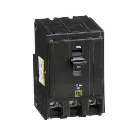 Miniature Circuit Breaker, QO Series, 90A, 3 Pole, 120/240V AC, 10kA at 120/240V AC MPN:QO390