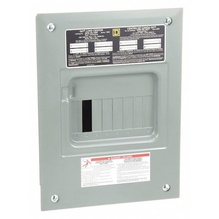 Load Center, QO, 8 Spaces, 100A, 120/240V AC, Main Lug, 1 Phase MPN:QO816L100F