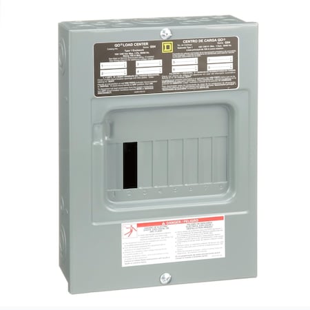 Load Center, QO, 8 Spaces, 100A, 240V, Main Lug, 1 Phase MPN:QO816L100TS