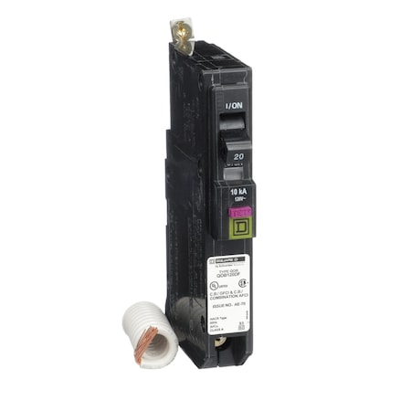 Miniature Circuit Breaker, QO Series, 20A, 1 Pole, 120V AC, 10kA at 120V AC MPN:QOB120DF