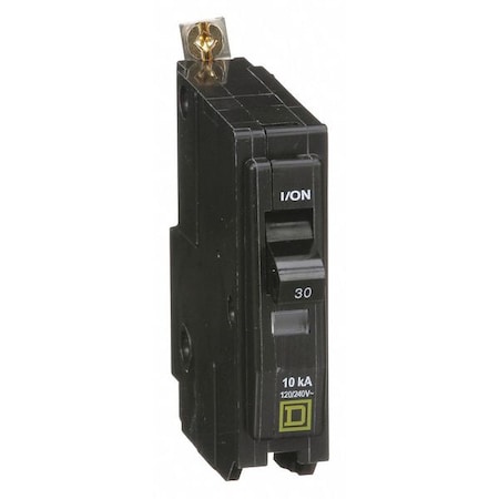 Miniature Circuit Breaker, QO Series, 30A, 1 Pole, 120/240V AC, 10kA at 120/240V AC MPN:QOB130