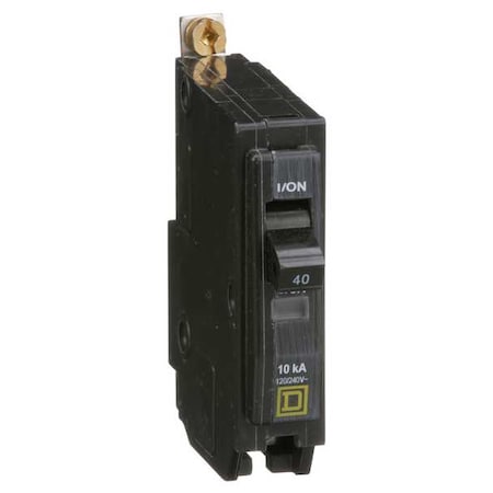 Miniature Circuit Breaker, QO Series, 40A, 1 Pole, 120/240V AC, 10kA at 120/240V AC MPN:QOB140