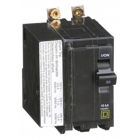Miniature Circuit Breaker, QO Series, 30A, 2 Pole, 120/240V AC, 10kA at 120/240V AC MPN:QOB2301021