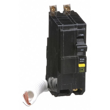 Miniature Circuit Breaker, QO Series, 30A, 2 Pole, 120/240V AC, 10kA at 120/240V AC, A Curve MPN:QOB230GFI