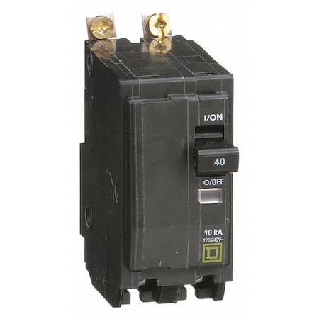 Miniature Circuit Breaker, QO Series, 40A, 2 Pole, 120/240V AC, 10kA at 120/240V AC MPN:QOB240