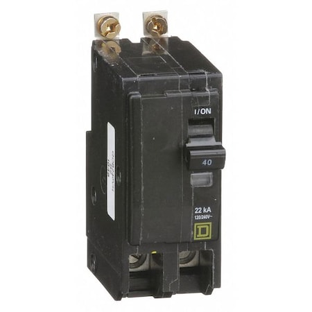 Miniature Circuit Breaker, QO Series, 40A, 2 Pole, 120/240V AC, 22kA at 120/240V AC MPN:QOB240VH