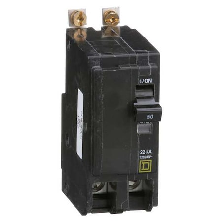 Miniature Circuit Breaker, QO Series, 50A, 2 Pole, 120/240V AC, 22kA at 120/240V AC MPN:QOB250VH