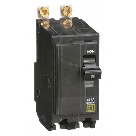 Miniature Circuit Breaker, QO Series, 60A, 2 Pole, 120/240V AC, 10kA at 120/240V AC MPN:QOB260