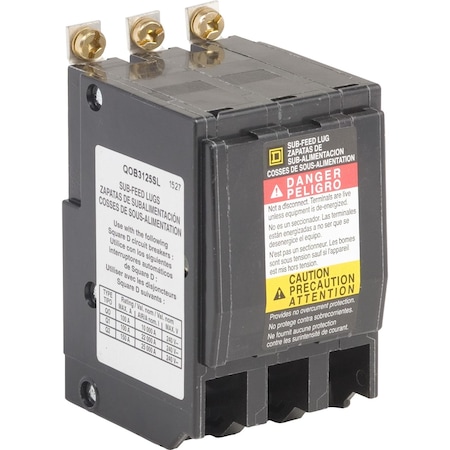 Miniature Circuit Breaker, QO Series, 125A, 3 Pole, 240V AC MPN:QOB3125SL