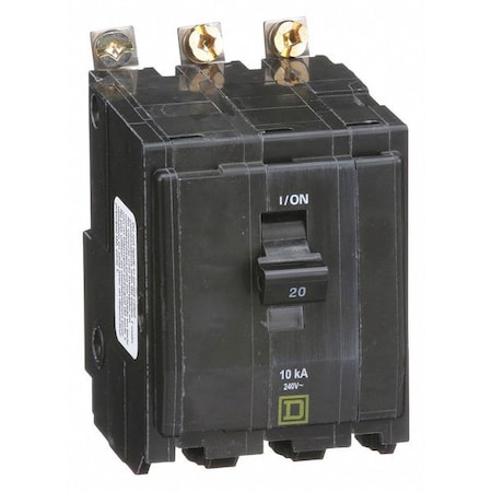 Miniature Circuit Breaker, QO Series, 20A, 3 Pole, 120/240V AC, 10kA at 120/240V AC MPN:QOB320