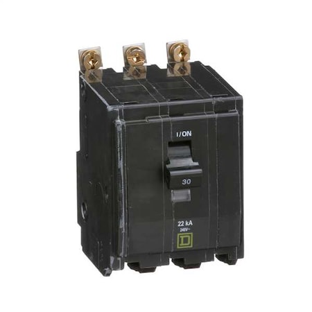 Miniature Circuit Breaker, QO Series, 30A, 3 Pole, 120/240V AC, 22kA at 120/240V AC MPN:QOB330VH