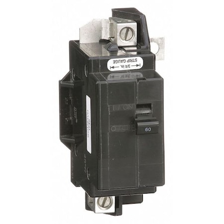 Miniature Circuit Breaker, QO Series, 60A, 2 Pole, 120/240V AC, 22kA at 120/240V AC MPN:QOM60VH