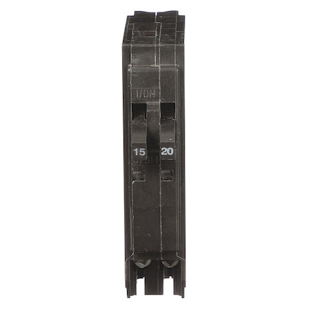 Miniature Circuit Breaker, QO Series, 15/20A, 1x1, 1x1 Pole, 120/240V AC, 10kA at 120/240V AC MPN:QOT1520