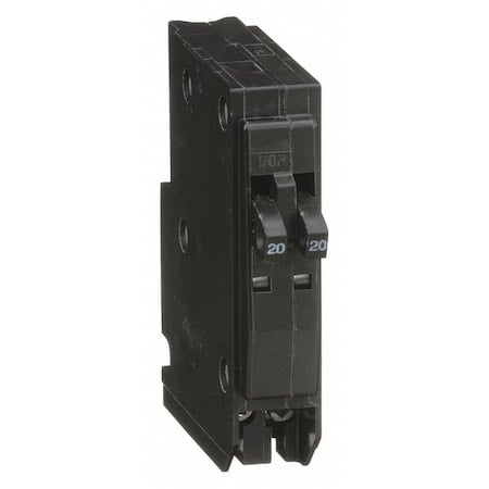 Miniature Circuit Breaker, QO Series, 20/20A, 2x1 Pole, 120/240V AC, 10kA at 120/240V AC MPN:QOT2020
