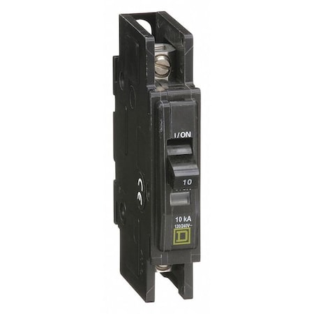 Miniature Circuit Breaker, QO Series, 10A, 1 Pole, 120/240V AC, 10kA at 120/240V AC MPN:QOU110