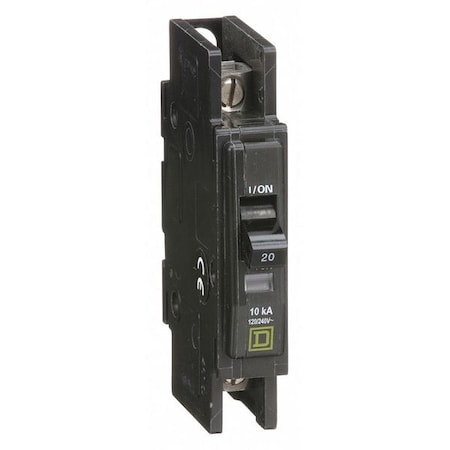 Miniature Circuit Breaker, QO Series, 20A, 1 Pole, 120/240V AC, 10kA at 120/240V AC MPN:QOU120