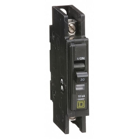 Miniature Circuit Breaker, QO Series, 30A, 1 Pole, 120/240V AC, 10kA at 120/240V AC MPN:QOU130