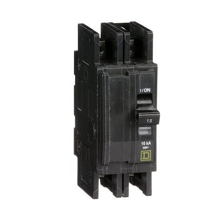 Miniature Circuit Breaker, QO Series, 15A, 2 Pole, 240V AC, 10kA at 240V AC MPN:QOU215H5283
