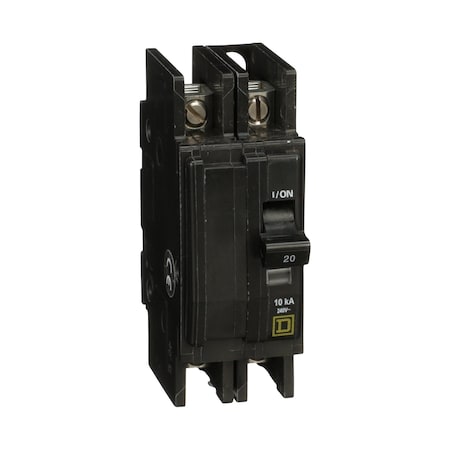 Miniature Circuit Breaker, QO Series, 20A, 2 Pole, 240V AC, 10kA at 240V AC MPN:QOU220H