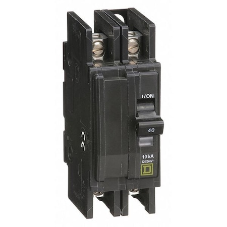 Miniature Circuit Breaker, QO Series, 40A, 2 Pole, 120/240V AC, 10kA at 120/240V AC MPN:QOU240