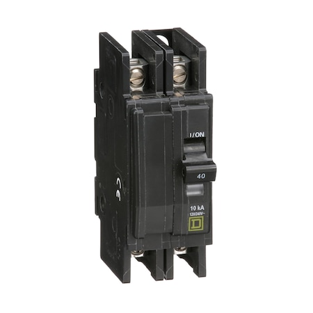 Miniature Circuit Breaker, QO Series, 40A, 2 Pole, 120/240V AC, 10kA at 120/240V AC MPN:QOU240B