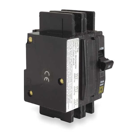 Miniature Circuit Breaker, QO Series, 50A, 2 Pole, 120/240V AC, 10kA at 120/240V AC MPN:QOU2501021
