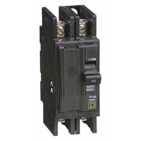 Miniature Circuit Breaker, QO Series, 60A, 2 Pole, 120/240V AC, 10kA at 120/240V AC MPN:QOU260