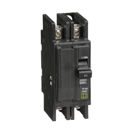 Miniature Circuit Breaker, QO Series, 60A, 2 Pole, 120/240V AC, 10kA at 120/240V AC MPN:QOU260B